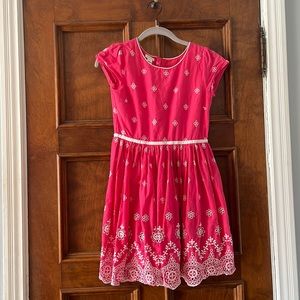 Pink floral dress monsoon Childs 12-13